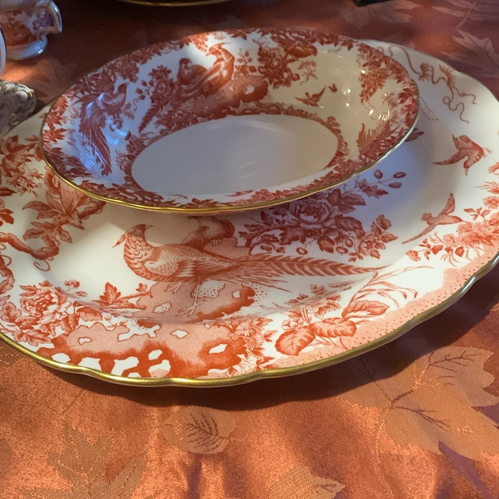 Royal Crown Derby  Red Aves set of 52 pieces vintage collection XL1